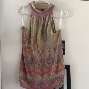 Pink Graphic Sleeveless Tank Top Relaxed Fit